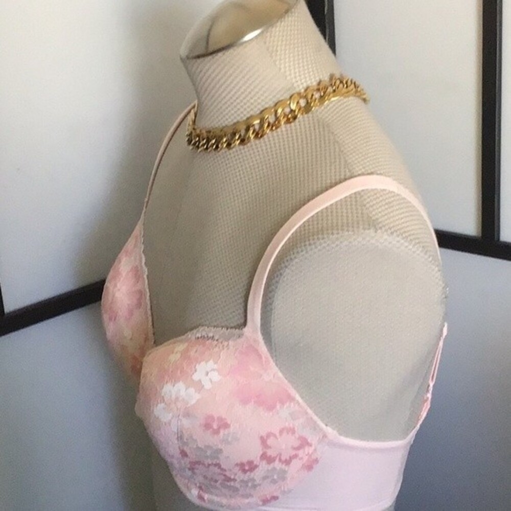 32DDD VICTORIA'S SECRET Womens Pink Lace Lined Underwire Back Closure Demi Bra - Picture 6 of 14